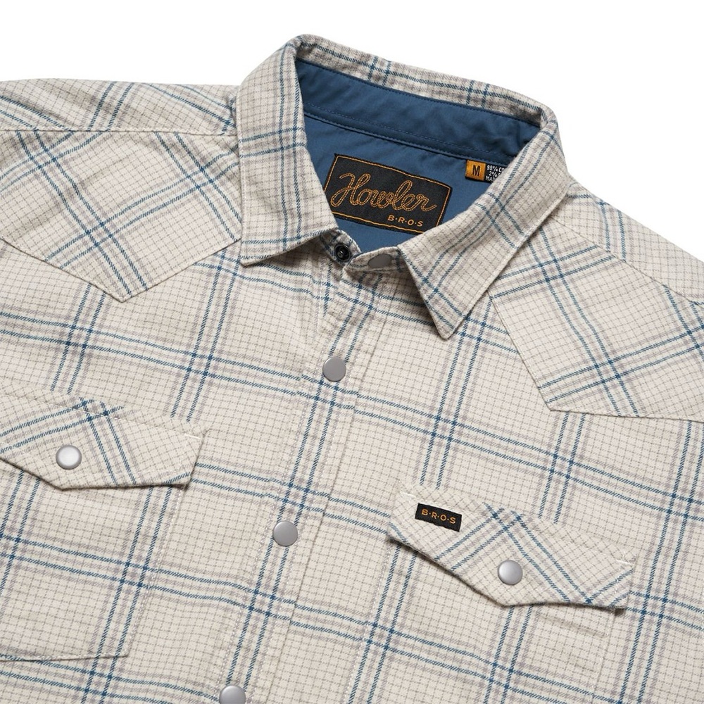 Howler Bros H Bar B Tech Long Sleeve lPlaid Shirt  Vented Snaps